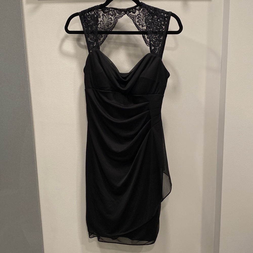 Black special occasion cocktail dress. Scarlett brand. Size 6